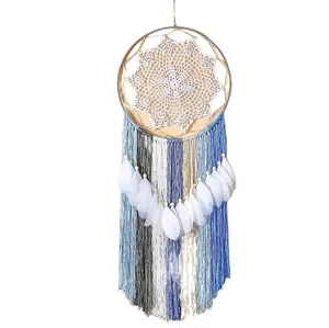 Qualité fraîche macramé capteur de rêves Design moderne pour tenture murale accessoires de décoration de la maison tarifs en vrac prix de gros - Product Image 1