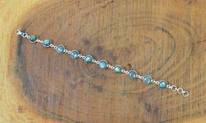 Pulsera Ajustable de Plata de Ley 925 con Labradorita y Piedra Lunar, Joyería de Piedras Preciosas Hecha a Mano, Regalos Elegantes para Mujer - Product Image 2