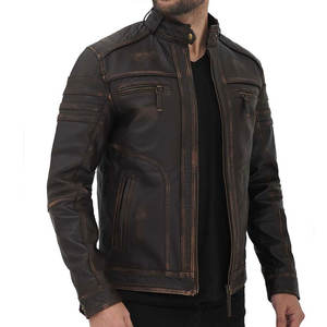 Chaqueta de Cuero para Hombre Otoño Invierno, Chaqueta de Cuero para Hombre de la Mejor Calidad, Chaqueta de Cuero Genuino para Hombre - Product Image 3