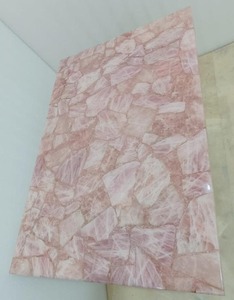 หินอาเกตสีชมพูสำหรับรับประทานอาหารเคาน์เตอร์แผ่นหินทำด้วยมือสำหรับตกแต่งด้านบนเคาน์เตอร์โต๊ะกาแฟโต๊ะโรงอาหาร - Product Image 5