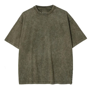 เสื้อยืดผู้ชายแขนสั้นทรงโอเวอร์ไซส์ ผ้าคอตตอนถักเนื้อหนัก 100% 240gsm ป้องกันการยับ รุ่น DTG Print - Product Image 1