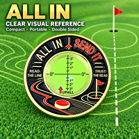 Niveau à bulle en métal personnalisé avec logo pour la lecture du green de golf, outil de mesure de pente pour clubs de golf, tournois et cadeaux promotionnels