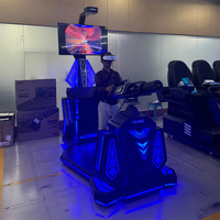 Plateforme VR : Machine de jeu simulateur de tir VR Gatling Gun en version anglaise, à fort potentiel de profit, pour parcs d'attractions
