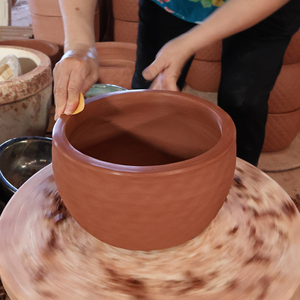 Europe-Style Large Outdoor Ceramic <b>Clay</b> Glazed Planter Eco-Friendly Durable Handmade Customizable Wholesale Price for Home - Product Image 5