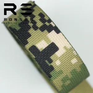 Camouflage webbing tactical 25mm AOR2 Camou tactical Nylon Webbing Tape for Bag and Backpack