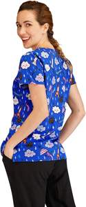 Vaslcare 2025, conjunto de uniformes de lona con estampado personalizado para mujer, blusas y Pantalones suaves y acogedores con bolsillos, regalos de la semana de enfermeras - Product Image 6