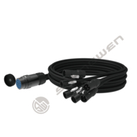 SOCAPEX Industrial Application IP67 Wasserdichter 19-poliger Powercon True1-Stecker 6-Kopf-Kupfergummi im Socapex-Stil