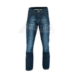 Pantalon en jean décontracté de haute qualité pour hommes, couleur unie, léger, taille moyenne, modèle droit, service OEM pour adultes le plus vendu - Product Image 1