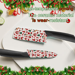 Cuchillos de Chef Personalizados de Nueva Tendencia, 3 Juegos, Hoja de Cerámica, Mango de Plástico, para Campamento y Expediciones en la Naturaleza, en Existencia, Envío Rápido - Product Image 5