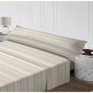 Manemi <b>Striped</b> Modern Sheet <b>Set</b> 3 Pcs Fitted Flat Sheets Pillowcases Soft To Touch Home <b>Bedding</b> - Product Image 2