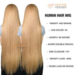 Venta al por mayor HD peluca frontal de encaje vietnamita cabello humano de alta calidad listo para enviar 100% Remy doble dibujado extensiones de cabello - Product Image 2