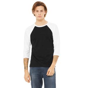 Bella + เสื้อเบสบอลแขน3/4สำหรับทั้งชายและหญิง, เสื้อกีฬาผิวเรียบระบายอากาศได้ดี3200ผ้าแคนวาสสำหรับกิจกรรมนอกสถานที่เล่นกีฬาของผู้ชาย - Product Image 4