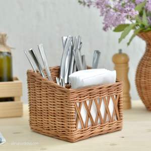 Hot WICKER Couverts Titulaire Cuisine Argenterie Organisateur Porte-ustensiles Couverts Couteau Tiroir Organisateur Tiroir Diviseurs Titulaires - Product Image 6