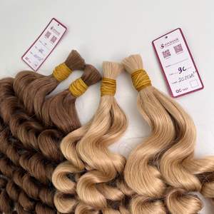 Vente en gros Extensions de cheveux en vrac vierges à double dessin Extensions de cheveux humains de style vague de corps de qualité Remy Hair - Product Image 4