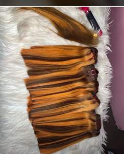 Extensiones de cabello humano de trama Bonestraight, pelucas y tupés personalizables para mujeres negras, paquetes de cabello vietnamita teñido - Product Image 6