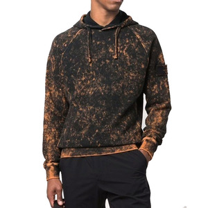 Sweat à capuche surdimensionné pour homme imprimé délavé à l'acide Sweat-shirt en molleton de coton Streetwear vintage pour l'hiver - Product Image 1