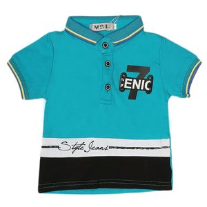Camiseta Polo de Manga Corta para Niños - Azul - Product Image 1