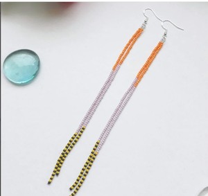 Luxury Quality <b>Emerald</b> Green Beaded Tassel Earrings - Product Image 1