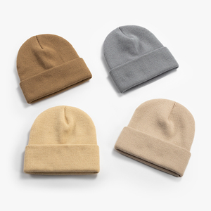 Gorros 100% Acrílico Venta al por mayor Beanie Sombreros Gorro de punto personalizado Gorro Sombreros de invierno Logotipo bordado para mujeres - Product Image 6