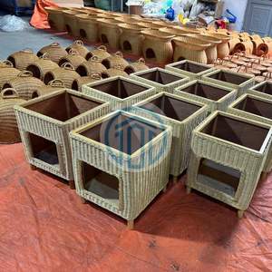 Lit pour animaux de compagnie en osier et en herbe de mer fait à la main, écologique, tissé naturellement, lit pour chien et chat, commande en gros, fournisseur d'exportation - Product Image 6