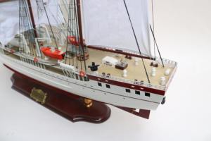 Modèle de bateau vietnamien en bois peint à la main LE QUY DON pour le Nouvel An chinois, la fête des pères, objets de collection, décoration, cadeaux originaux - Product Image 3