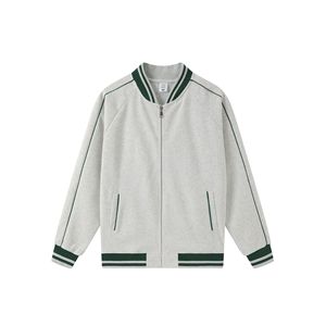 Veste de baseball unisexe Healy 2026 à manches longues, color-block, fermeture boutonnée, bleu crème, polyester, coupe classique, adultes, toutes saisons - Product Image 3