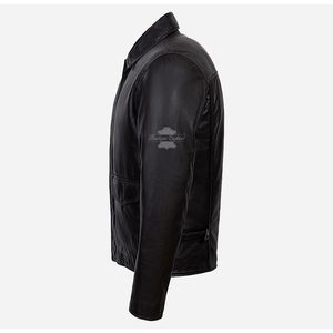 Indiana Jones <b>Men's</b> Classic <b>Brown</b> Genuine <b>Leather</b> <b>Jacket</b> Water-Proof Zippered with Embroidered Features Autumn Size XS - Product Image 4