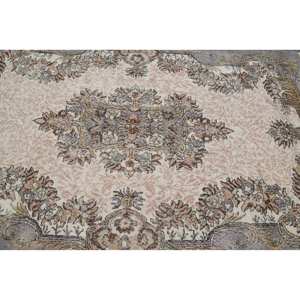 พรม9.4ft ขนสัตว์สีเบจสีน้ำตาล5.4 X งานแฮนด์เมดสไตล์วินเทจพรมปูพื้นข้างเตียงทรงสี่เหลี่ยมผืนผ้า - Product Image 5