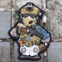 Patch tactique extérieur personnalisé en PVC caoutchouc gaufré 3D, écologique, avec logo couleur, alphabet, cœur, fleur, à coudre pour Airsoft