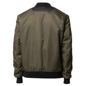 แจ็กเก็ตบอมเบอร์กันลมลำลองแขนยาวซิปด้านหน้าสไตล์สตรีทกำหนดได้เองสีพื้นแฟชั่นใหม่ล่าสุด - Product Image 2