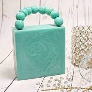 Women's High Quality Resin <b>Clutches</b> Handbag Diamond <b>Embellished</b> Vintage Fashion Style Work Party Summer Handmade WONDER OVERSEAS - Product Image 2
