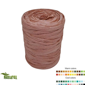 Fil de raphia organique de haute qualité en fibre de bois naturelle douce ruban artisanal écologique en différentes couleurs - Product Image 4