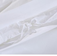 Parure de draps en coton blanc, taille Queen et King, 200 fils, qualité hôtelière, vente en gros, taille personnalisable