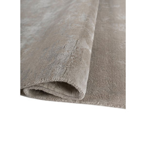 Alfombra Kavi Gris y Negra de Lana y Seda de Bambú Anudada a Mano, 10 mm de Grosor, Patrón Abstracto para el Hogar, Pasillo, Rectangular, Modelo 3D-Esk-431 - Product Image 2