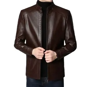 Мужские кожаные куртки высокого качества, модные стильные мужские Куртки из натуральной потертой кожи черного и коричневого цвета, кожаные куртки на заказ