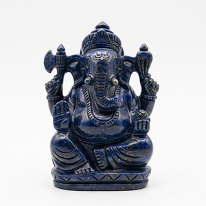 รูปปั้นพระพิฆเนศแกะสลักด้วยมือพร้อมของขวัญทางธุรกิจที่ Lapis Lazuli หัตถกรรมอัญมณีแกะสลักทำในอินเดีย - Product Image 2