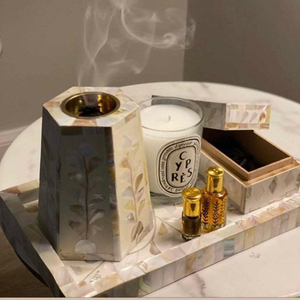 Quemador de incienso de perla para uso en el hogar, quemador de incienso de Ramadán Eid, para la madre de perla árabe, Mubkha de Oriente Medio, para vacaciones - Product Image 1