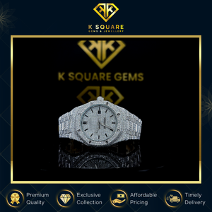 Widely Selling Top Notch Quality VVS Luxury for Movement Quartz Automatic Analog Moissanite Diamond <b>Watch</b> <b>Silicone</b> Band Water - Product Image 6