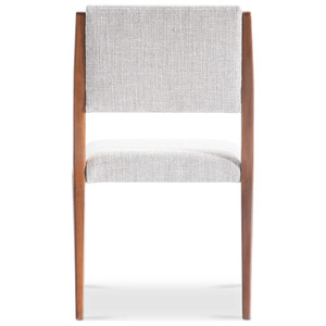 Chaise de salle à manger moderne rembourrée en bois, chaise d'appoint de restaurant avec assise en tissu pour hôtel et salle à manger - Product Image 4