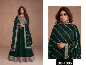 ชุดประจำชาติอินเดียผ้าไหมวิชิตราแท้พร้อมงานปักลายลำดับซาริและแขนเสื้อสำหรับงานแต่งงาน - Product Image 6