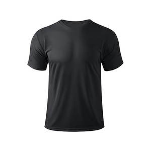 Camisetas en blanco de algodón Camiseta de cuello redondo lisa con estampado de abullonado de talla grande para hombre - Product Image 2