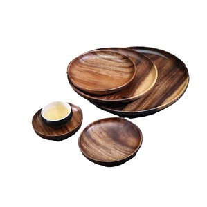 Placas de cargador de madera natural de mayorista en forma redonda perfectas para el hogar y los hoteles decoración de la Mesa Platos y platos - Product Image 4