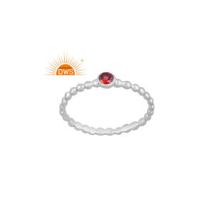 แหวนโกเมนพลอยโกเมนธรรมชาติเงินสเตอร์ลิงขายดีเครื่องประดับแบบเรียบง่ายเหมาะสำหรับเป็นของขวัญสำหรับผู้หญิง - Product Image 1