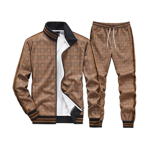 Ensemble de survêtement en polyester pour homme, fermeture éclair, respirant, athlétique, jogging, décontracté, salle de sport, fitness, entraînement - Product Image 5