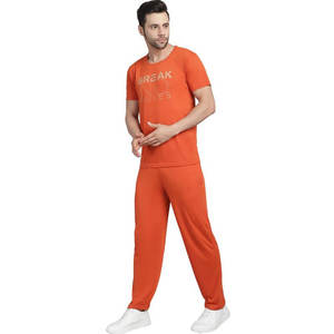 Ensemble de survêtement pour homme, coupe régulière, respirant, en coton et polyester, tissu léger et extensible, taille élastique, hiver, 300g, court - Product Image 3