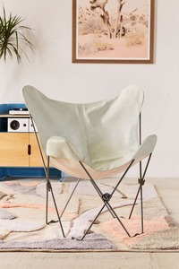 Handmade Rustic Style Canvas Butterfly <b>Chair</b> Cover Foldable Leather Leisure <b>Chair</b> <b>for</b> Office Bedroom Outdoor Relaxing Stylish - Product Image 4