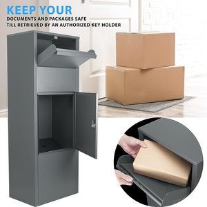 Vente en gros de colis Dropbox articles en acier galvanisé métallique poste caractéristique paquet debout extérieur boîte aux lettres grand meuble OEM ODM - Product Image 6