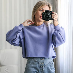 Sudadera de Felpa Extra Grande para Mujer, de Primera Calidad, con Cuello Redondo, Estampado Personalizable en la Parte Delantera, Antibolitas, Marca Privada, Letras Griegas - Product Image 3