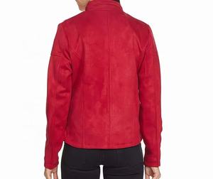 Chaquetas de bombardero de lana roja de alta calidad para mujer, ropa de calle de manga larga, nueva mejor oferta de otoño, chaqueta de moda para mujer - Product Image 2