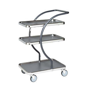 <b>C</b>-line Modern Design Plastic and Metal <b>Table</b> Trolley for Hospital Clinic Dental Bathroom Gym Living Room School Use - Product Image 1